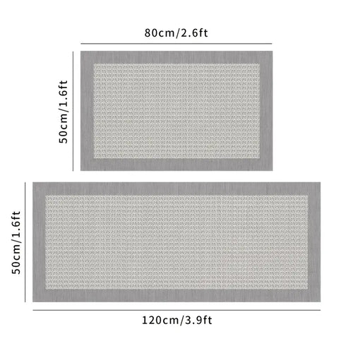 2-Pack Chic Non-Slip Kitchen Mats, Waterproof