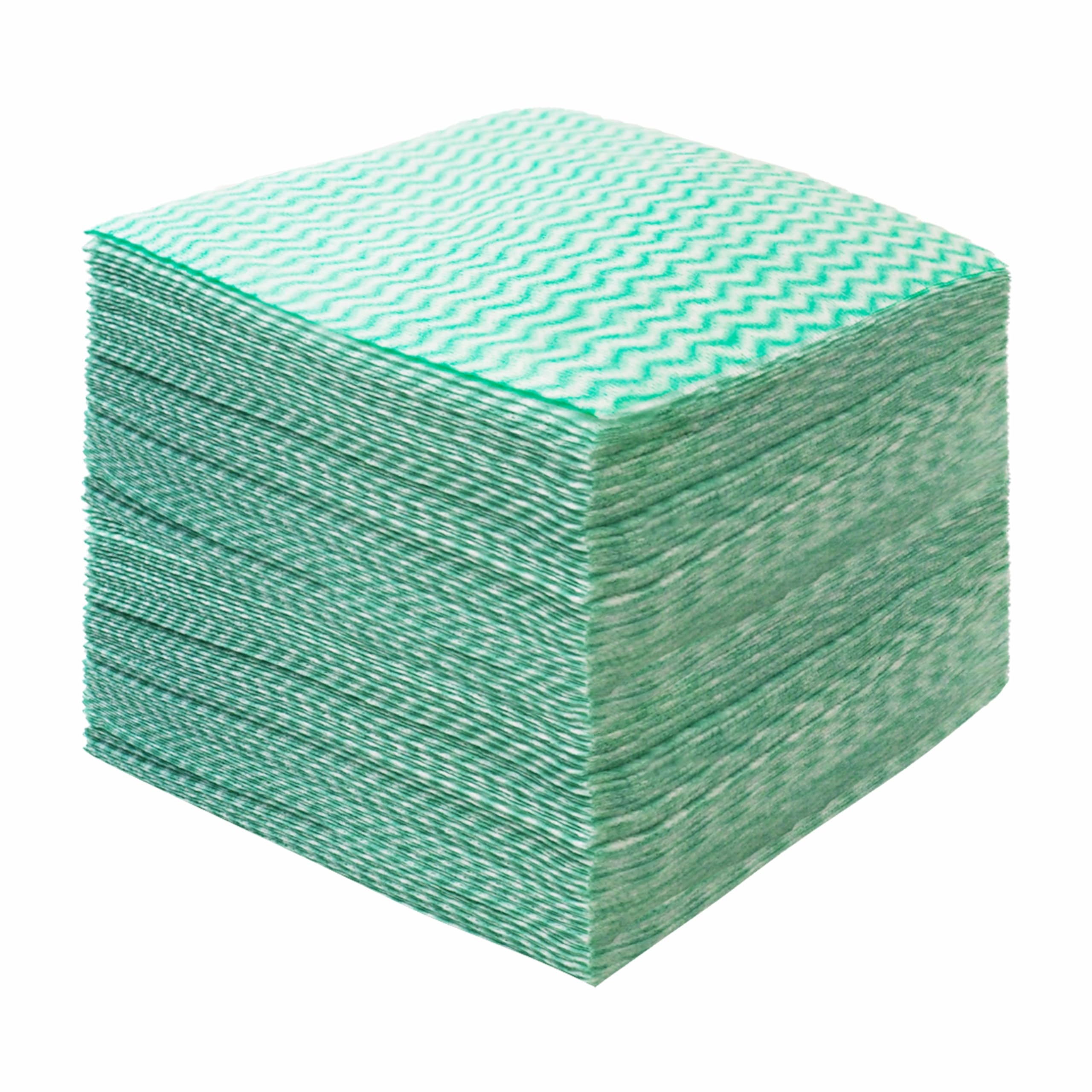 JEBBLAS Reusable Cleaning Cloths Handi Wipes Reusable Cloths Dry Cleaning Cloths Dish Towel Dish Cloths Handy Cleaning WipesPack of 100 Green