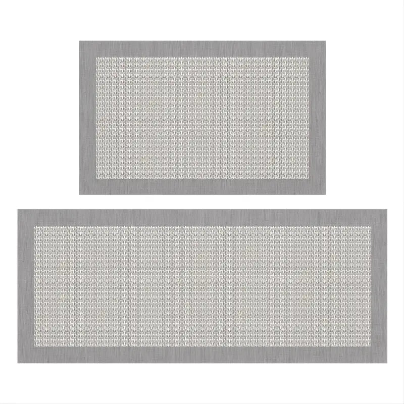 2-Pack Chic Non-Slip Kitchen Mats, Waterproof